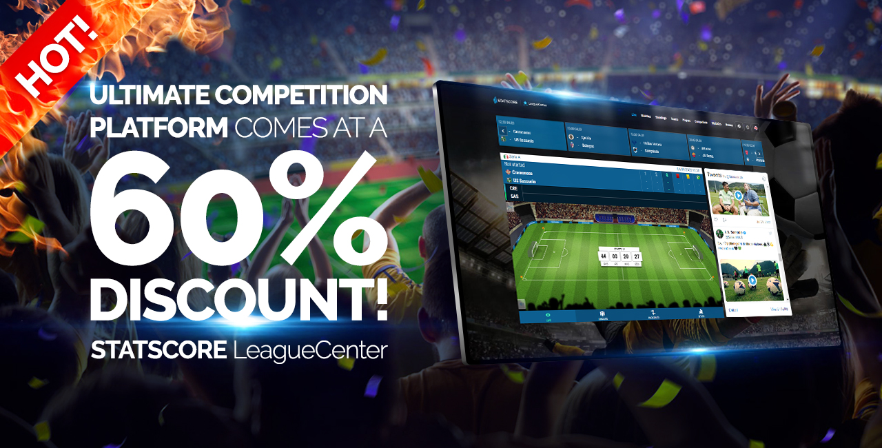 STATSCORE's LeagueCenter, ultimate competition platform, comes at a 60% ...